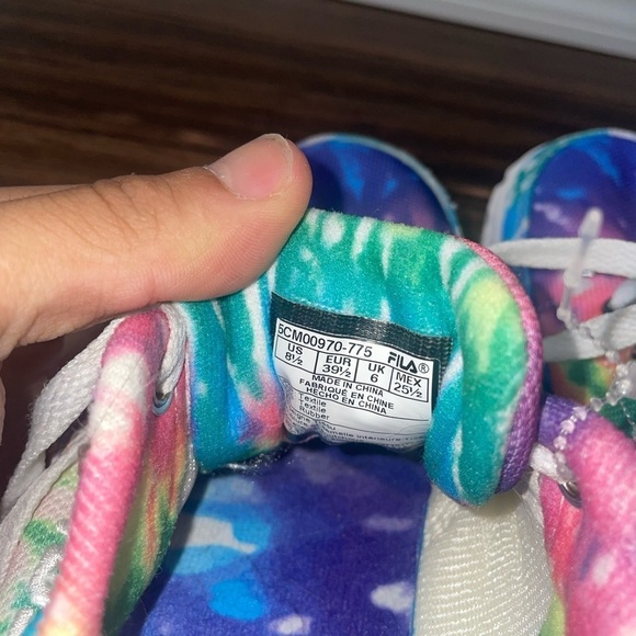 tie dye🌈sneakers Rainbow sneakers platform pride chunky paint splatter sneakers - Picture 3 of 10